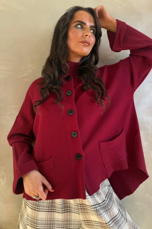 Osbourne Cardigan Burgundy